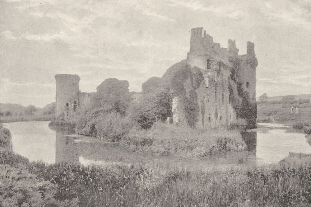 SCOTLAND. Caerlaverock castle 1901 old antique vintage print picture